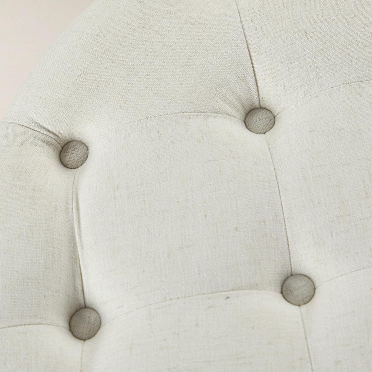 Danilynn Tufted Round Ottoman Coffee Table with Storage Shelf