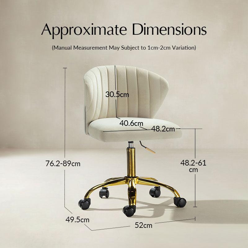 Chandra Velvet Office Chair - HULALA HOME