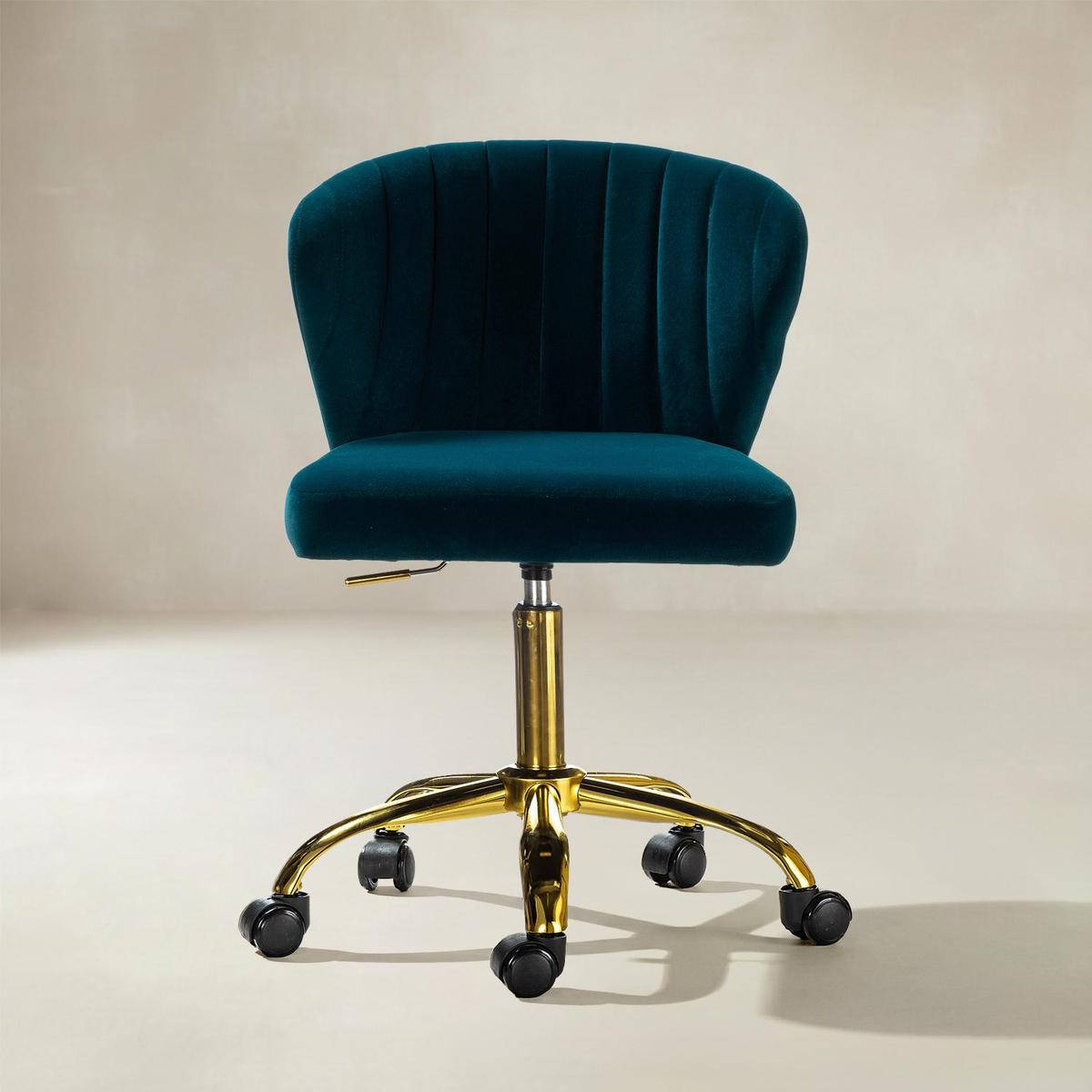 Chandra Velvet Office Chair - HULALA HOME