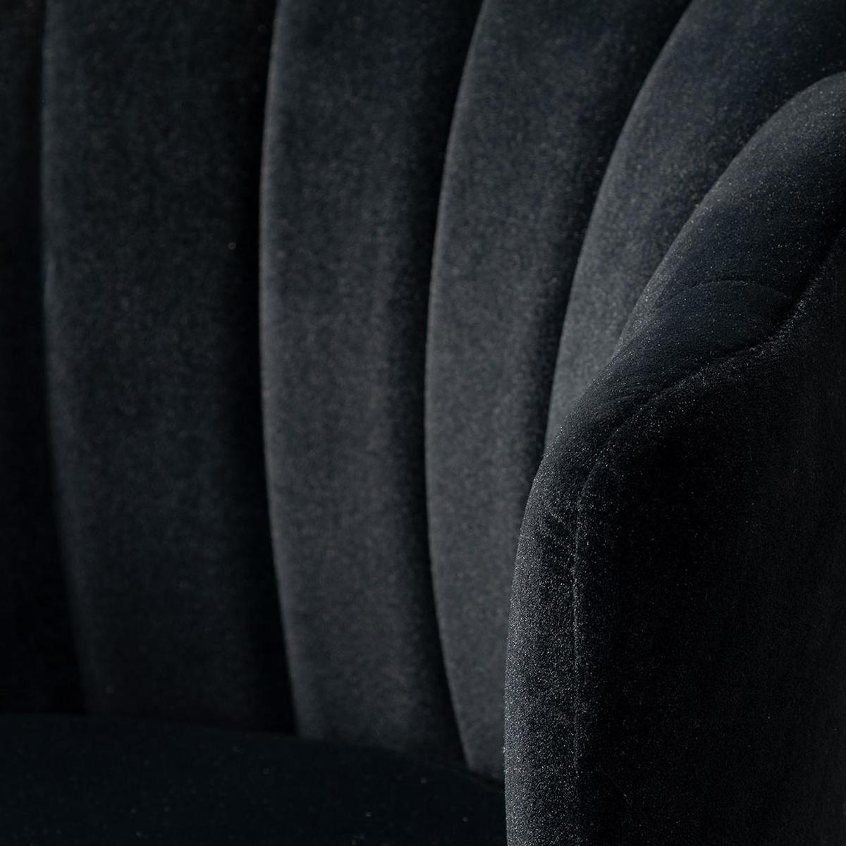 Belanda Comfy Velvet Task Chair - Adjustable Swivel, Seashell Back for Home Office