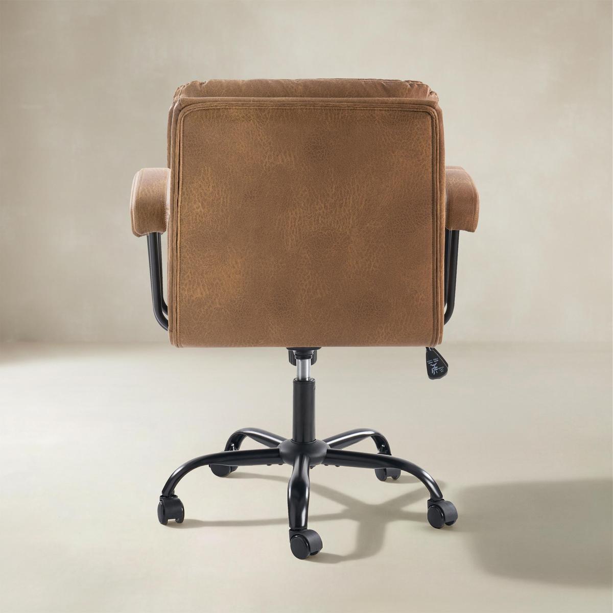 Anselm Ergonomic Faux Leather Adjustable Swivel Office Chair
