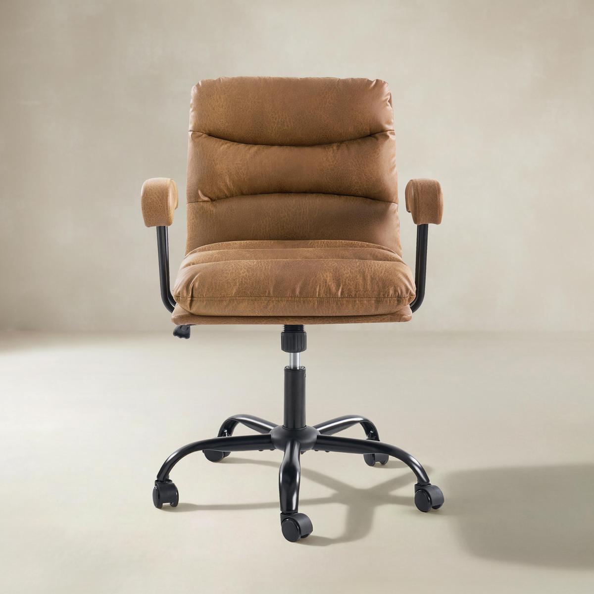 Anselm Ergonomic Faux Leather Adjustable Swivel Office Chair