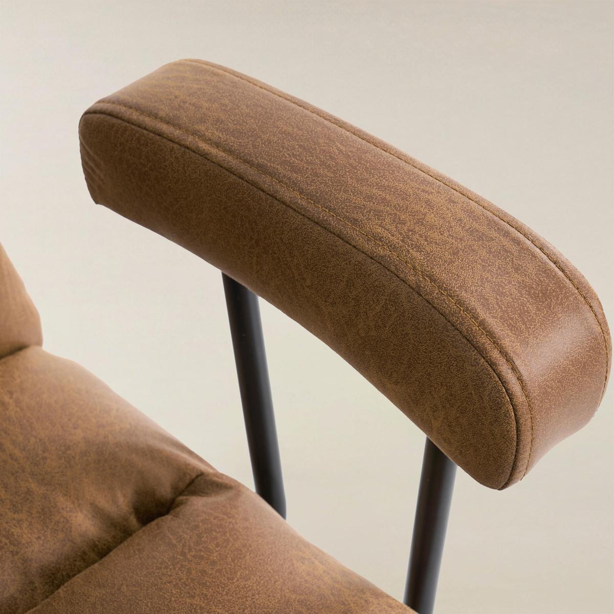 Anselm Ergonomic Faux Leather Adjustable Swivel Office Chair