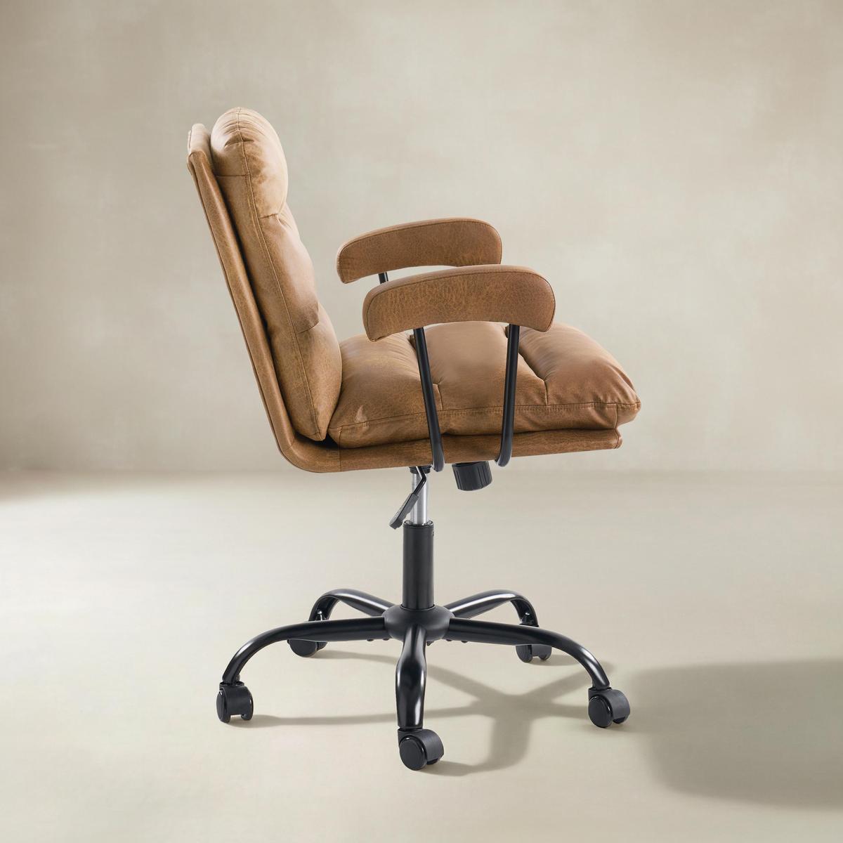 Anselm Ergonomic Faux Leather Adjustable Swivel Office Chair