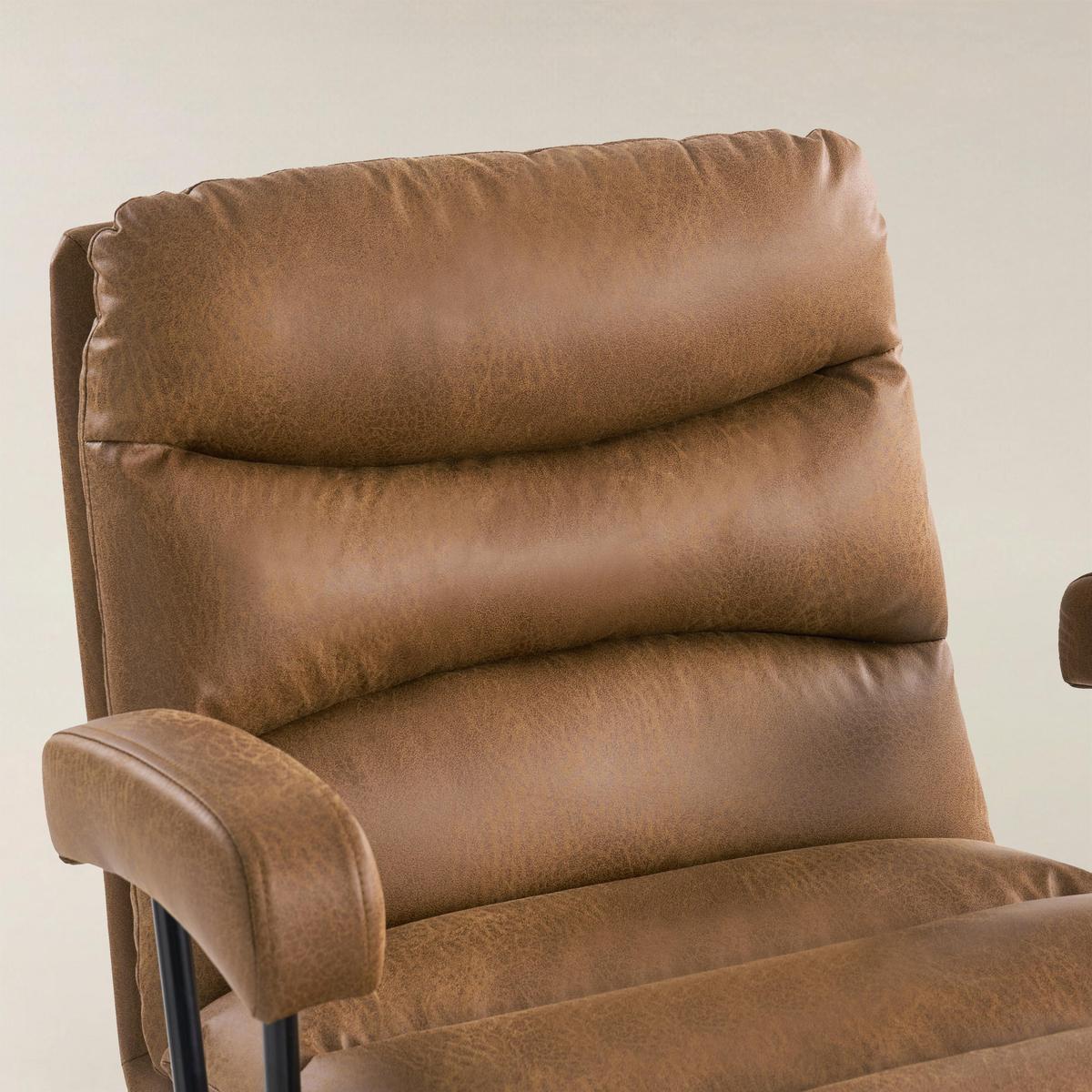 Anselm Ergonomic Faux Leather Adjustable Swivel Office Chair