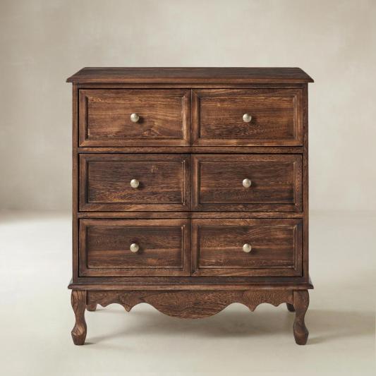 Galatea 3-Drawer Bedside Table with Charging Station