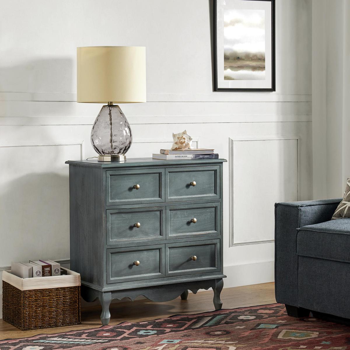 Galatea 3-Drawer Bedside Table with Charging Station