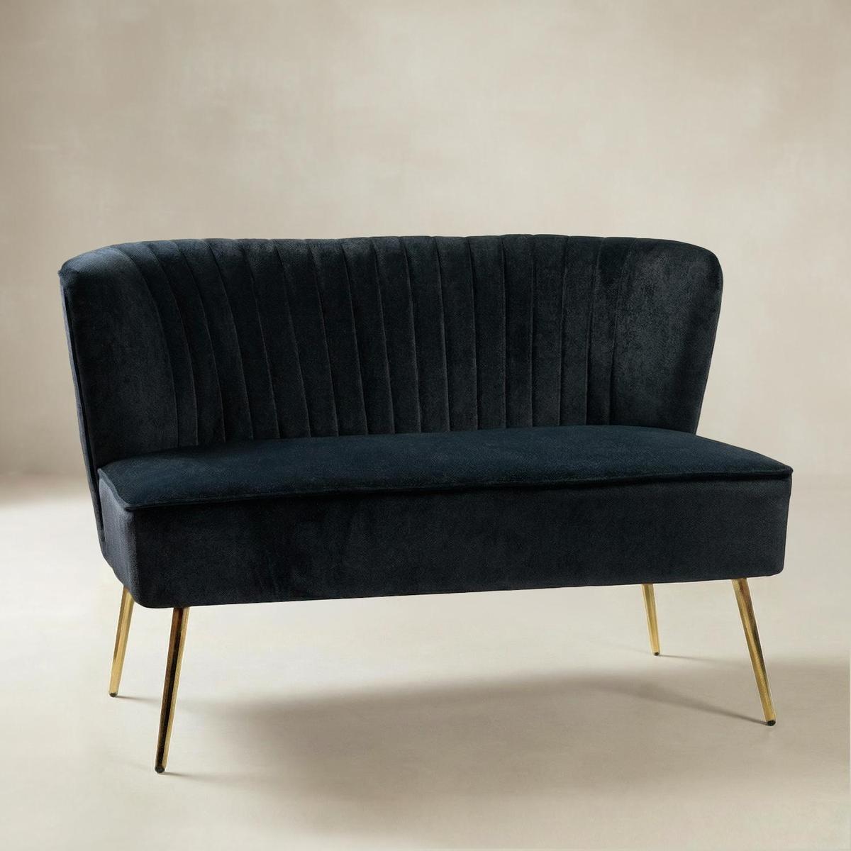 Bariana Velvet Mid-Century Modern Upholstered Loveseat