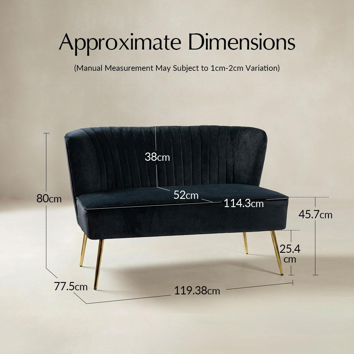 Bariana Velvet Mid-Century Modern Upholstered Loveseat