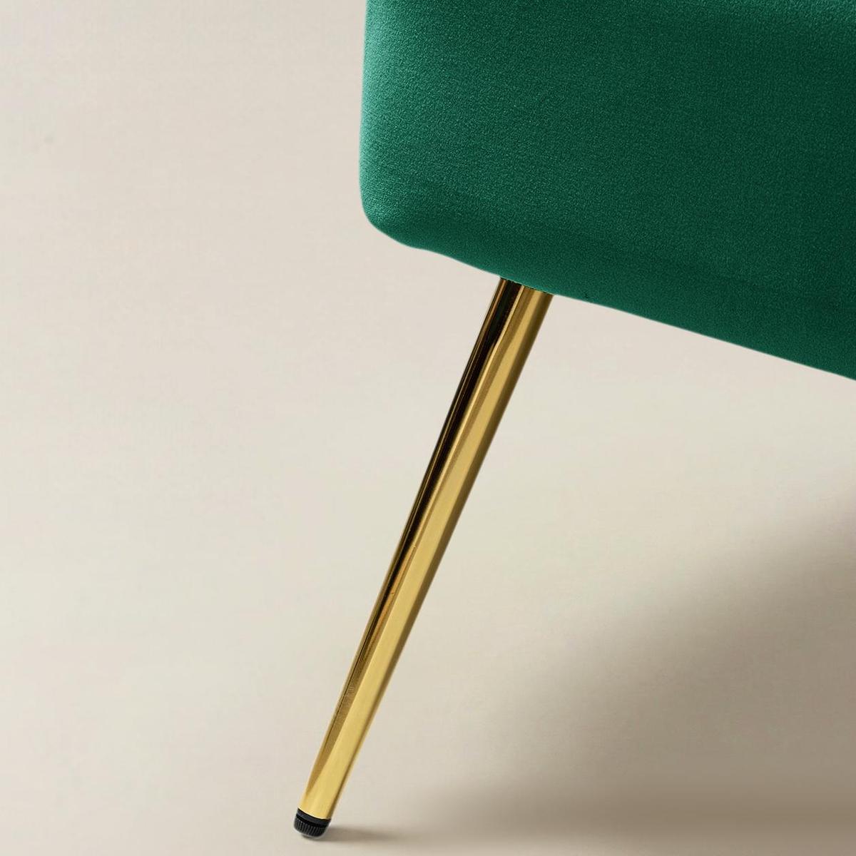 Velvet Mid-Century Modern Upholstered Loveseat