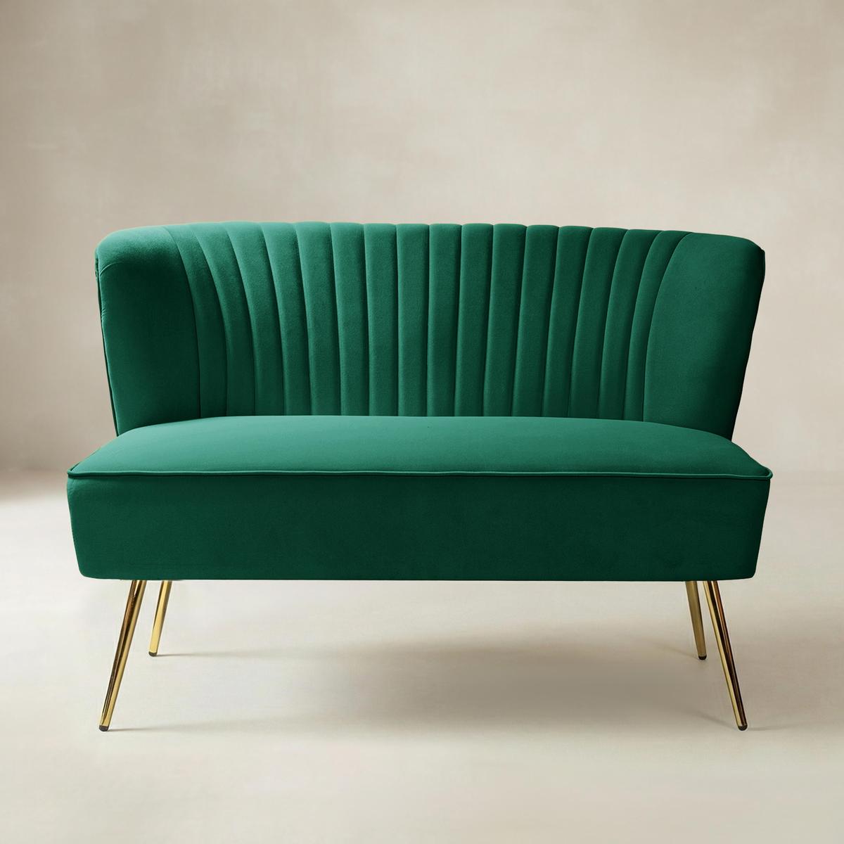 Bariana Velvet Mid-Century Modern Upholstered Loveseat