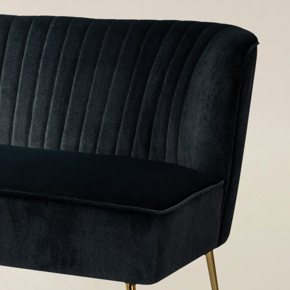 Bariana Velvet Mid-Century Modern Upholstered Loveseat