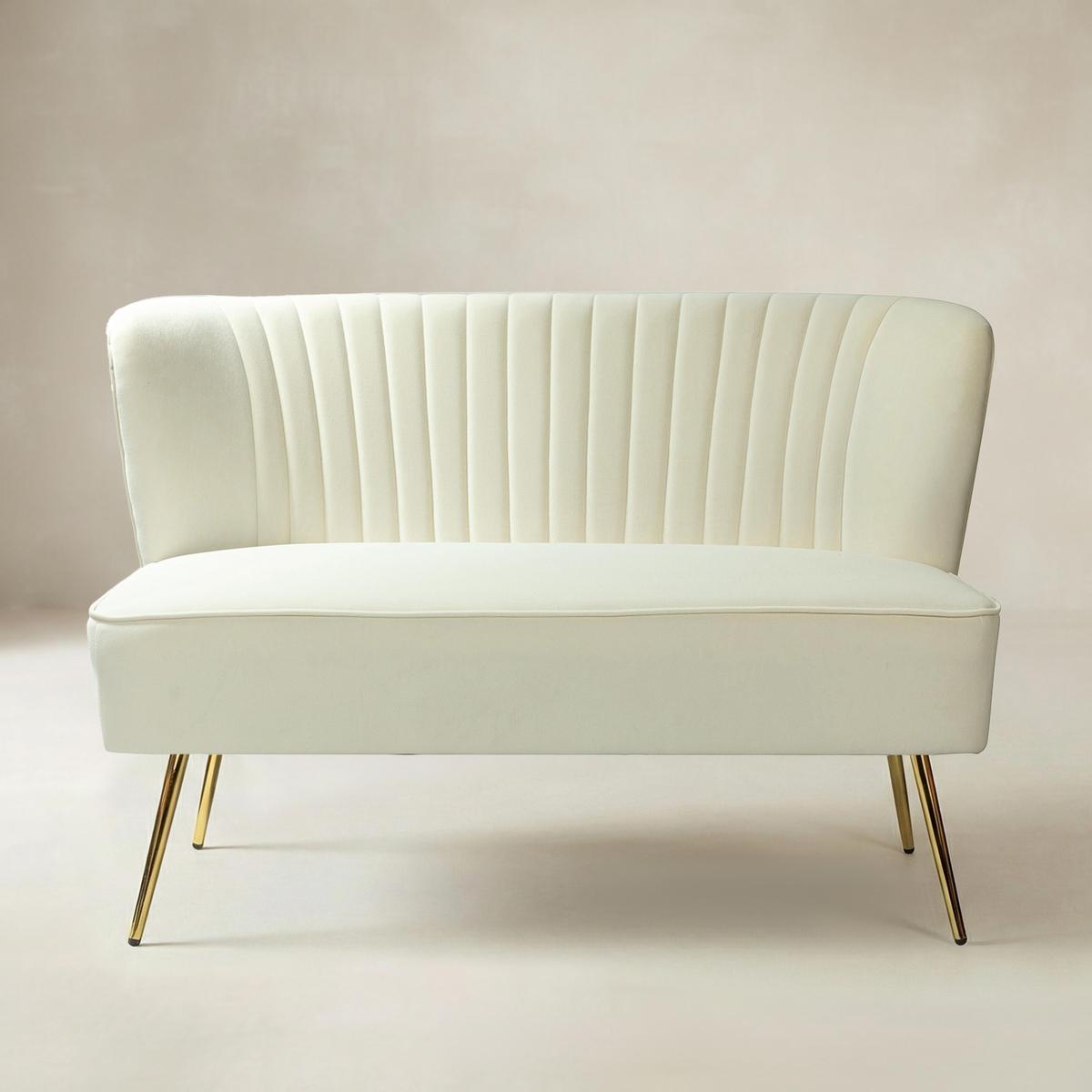 Bariana Velvet Mid-Century Modern Upholstered Loveseat