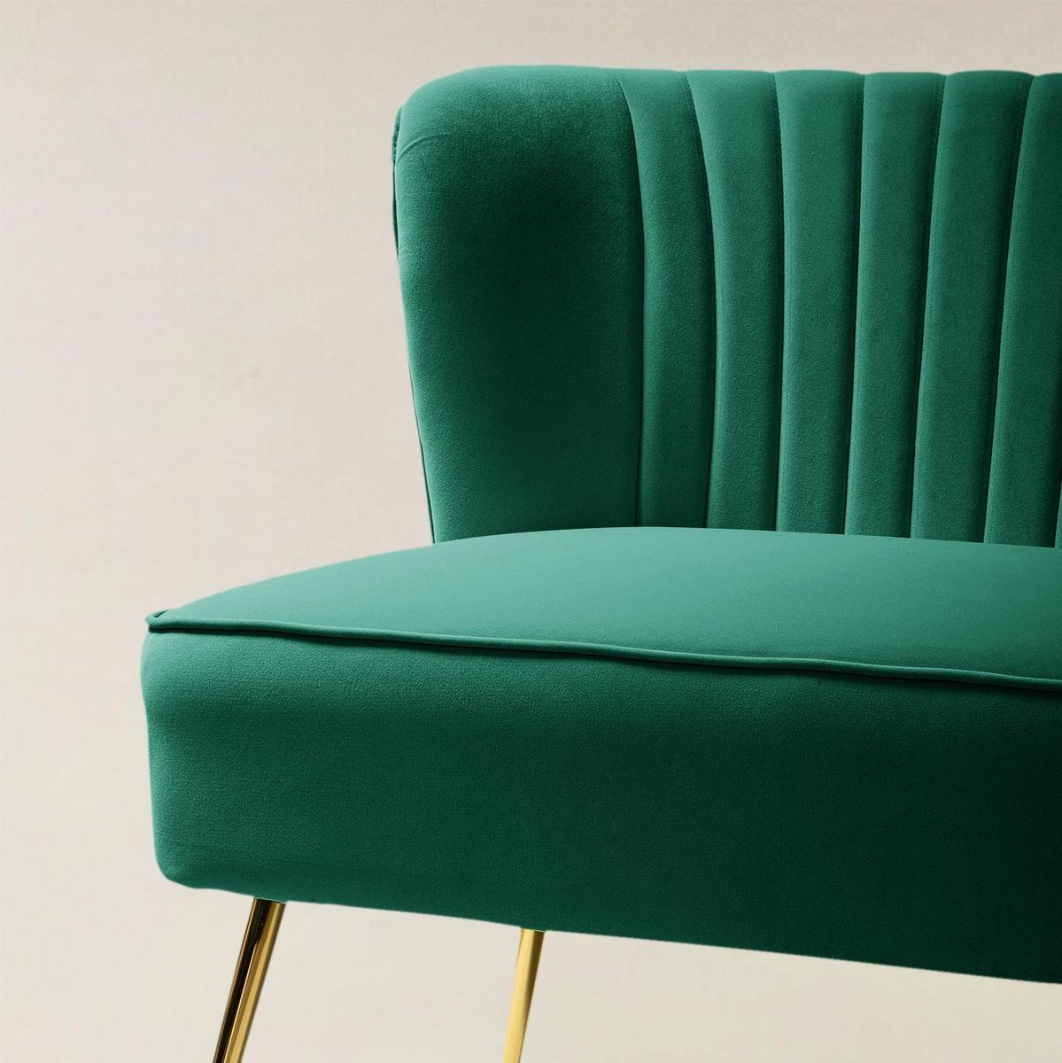 Bariana Velvet Mid-Century Modern Upholstered Loveseat