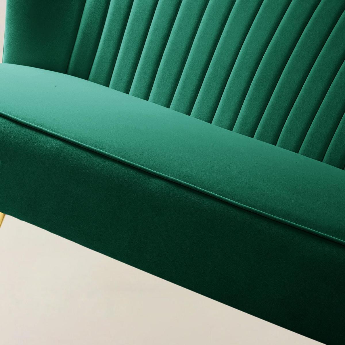 Bariana Velvet Mid-Century Modern Upholstered Loveseat