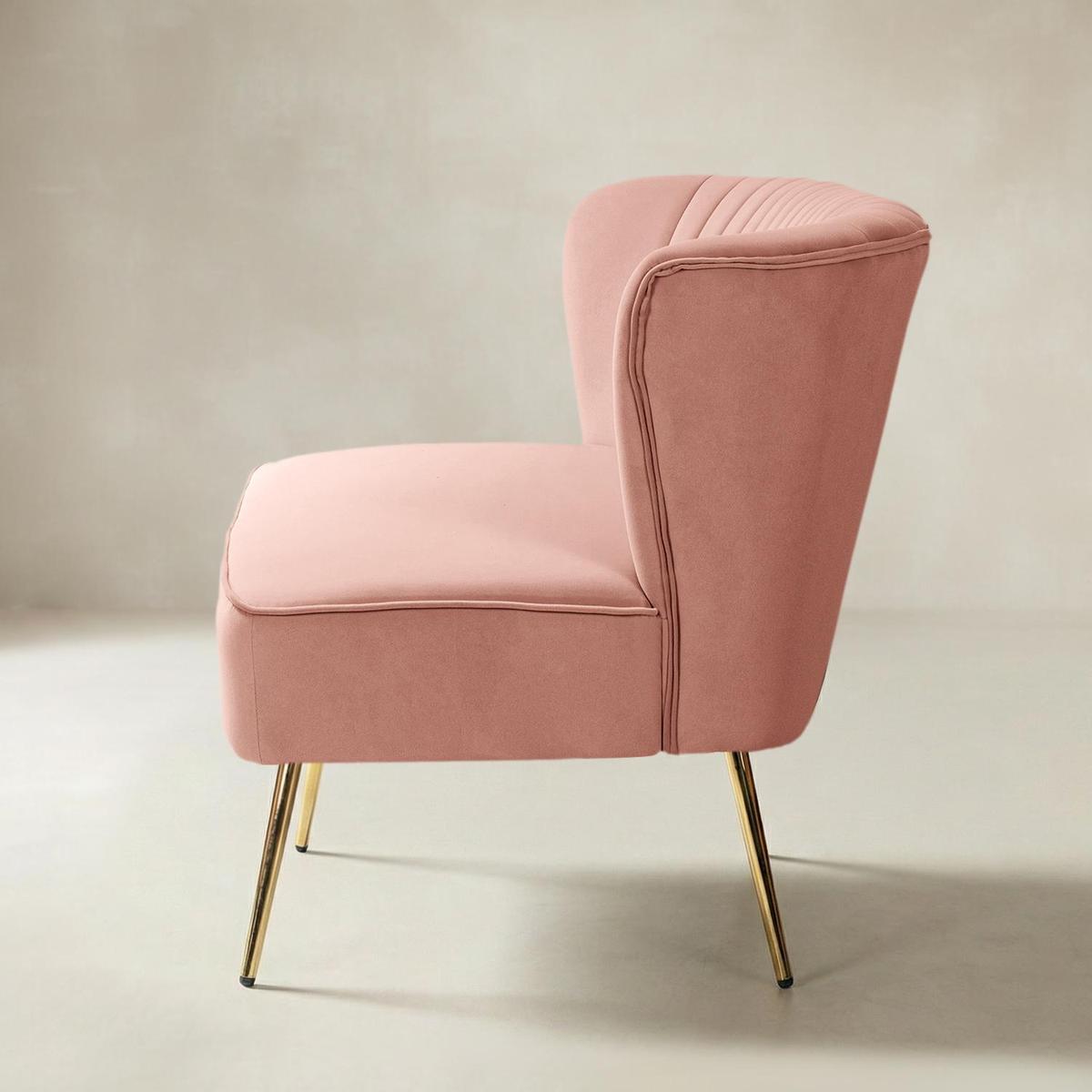 Bariana Velvet Mid-Century Modern Upholstered Loveseat