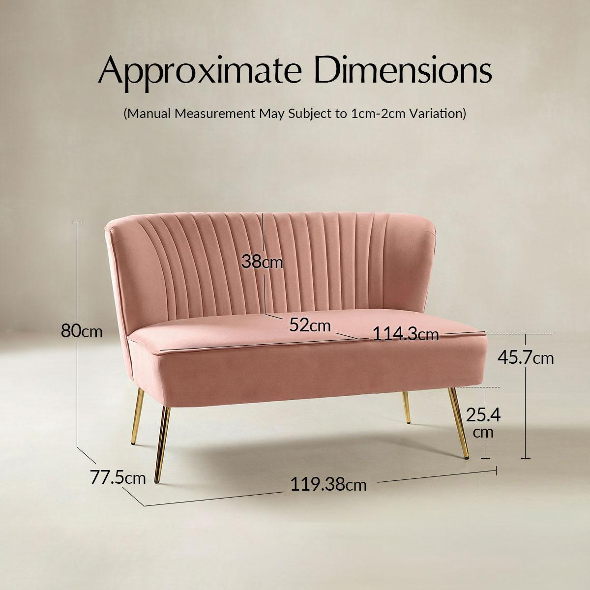 Bariana Velvet Mid-Century Modern Upholstered Loveseat