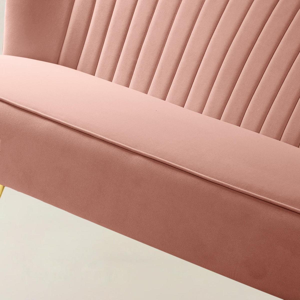 Bariana Velvet Mid-Century Modern Upholstered Loveseat