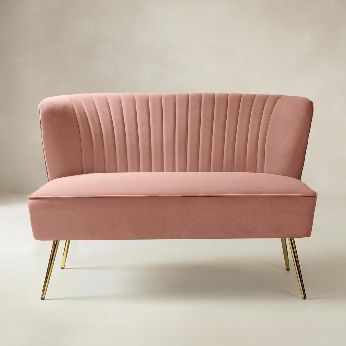Bariana Velvet Mid-Century Modern Upholstered Loveseat