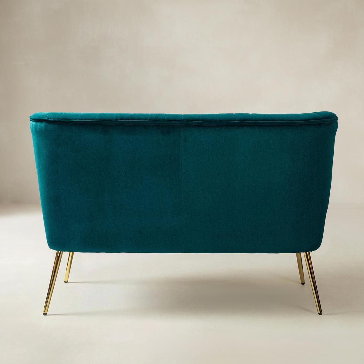 Bariana Velvet Mid-Century Modern Upholstered Loveseat