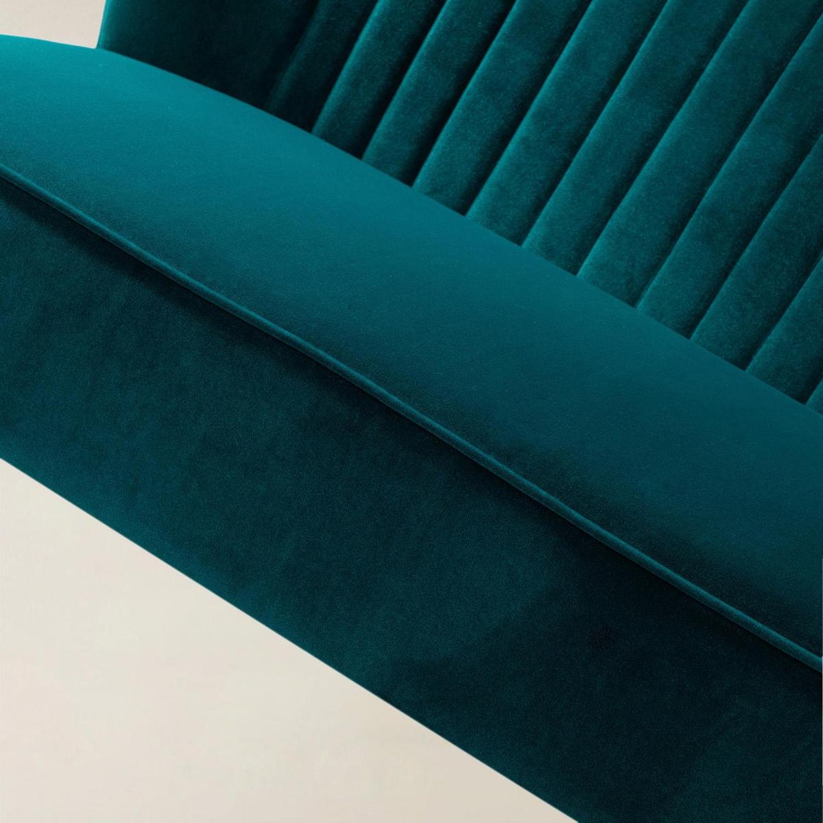 Bariana Velvet Mid-Century Modern Upholstered Loveseat