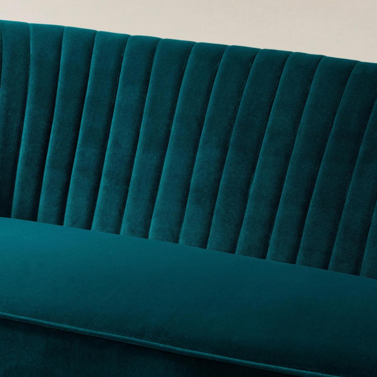 Bariana Velvet Mid-Century Modern Upholstered Loveseat