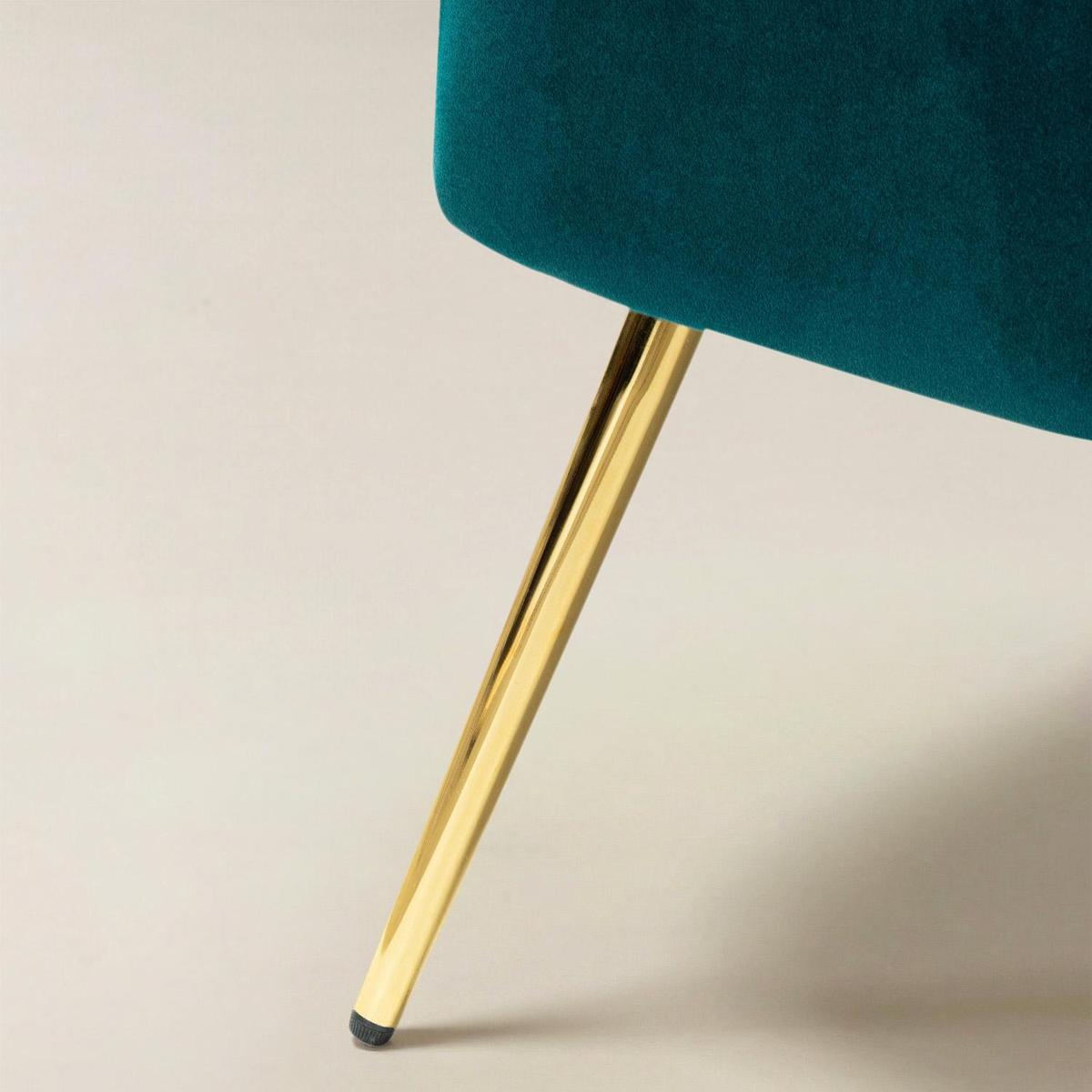 Bariana Velvet Mid-Century Modern Upholstered Loveseat