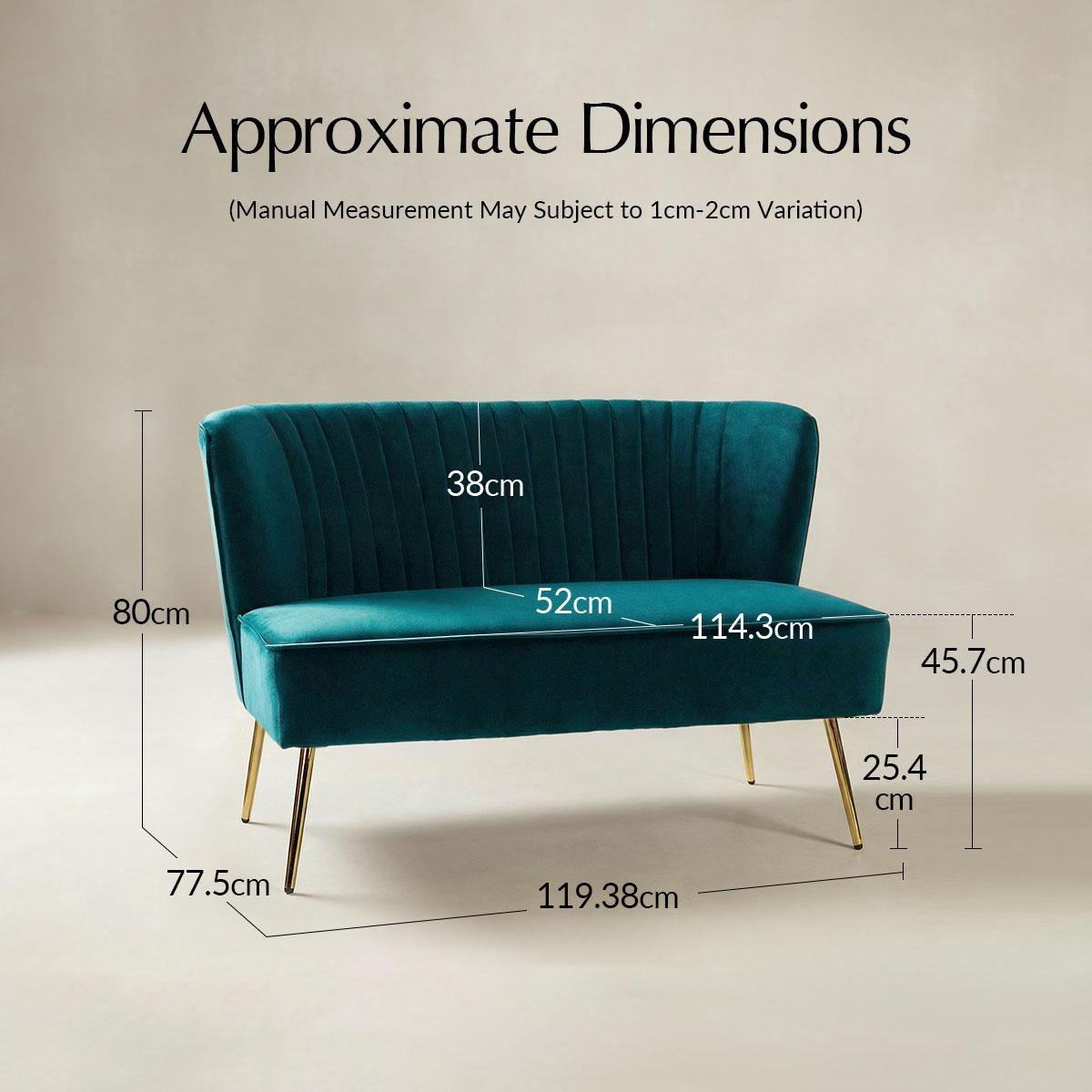 Bariana Velvet Mid-Century Modern Upholstered Loveseat