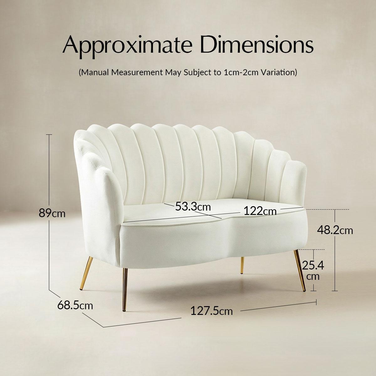 Ariel Velvet Bloom Loveseat - Modern Elegance with Floral Flair