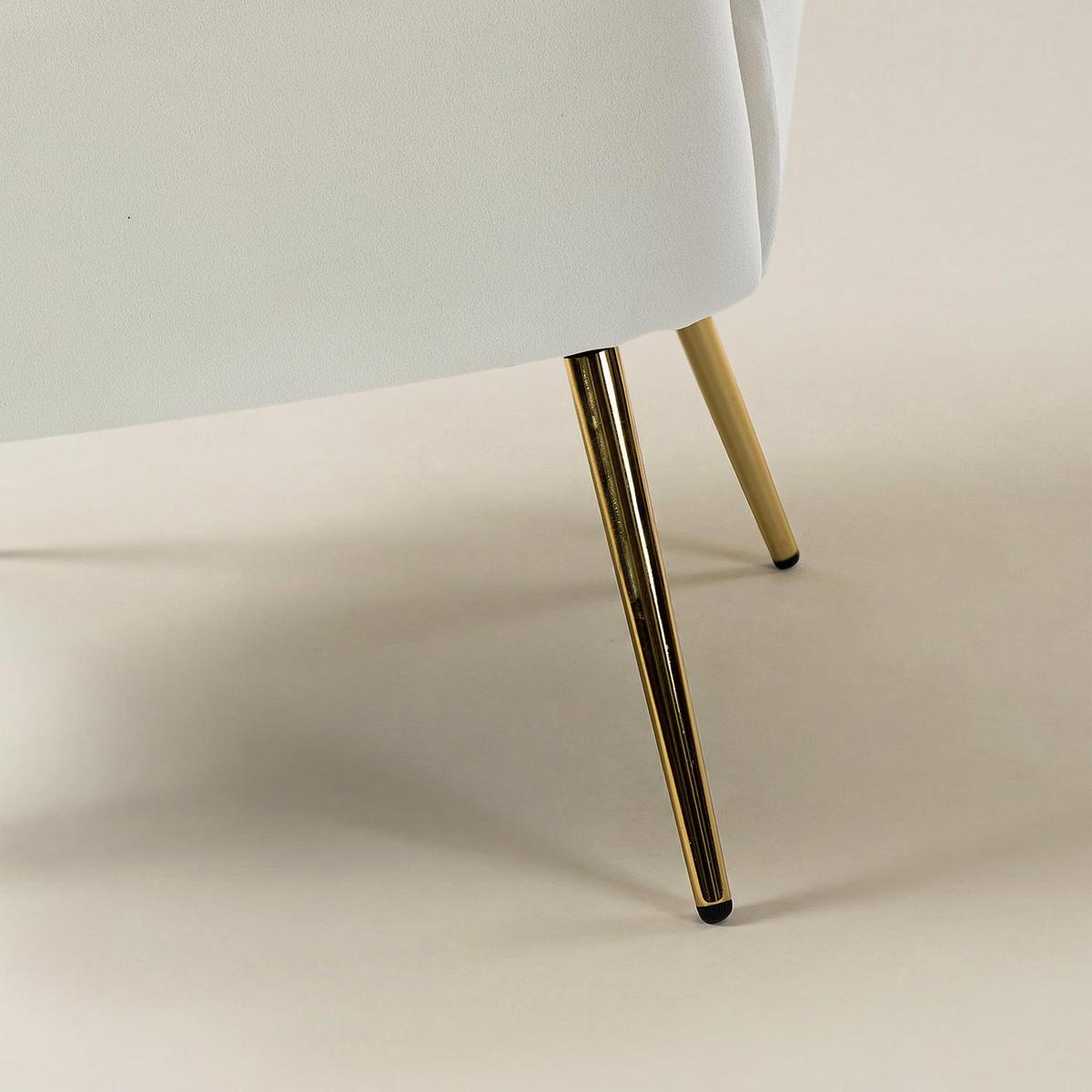 Ariel Scalloped Velvet Loveseat - HULALA HOME