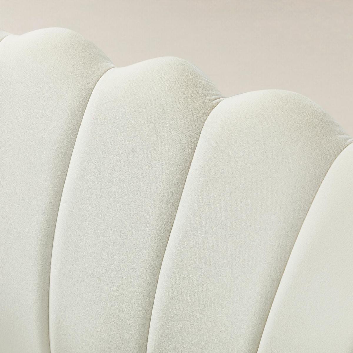 Ariel Scalloped Velvet Loveseat - HULALA HOME