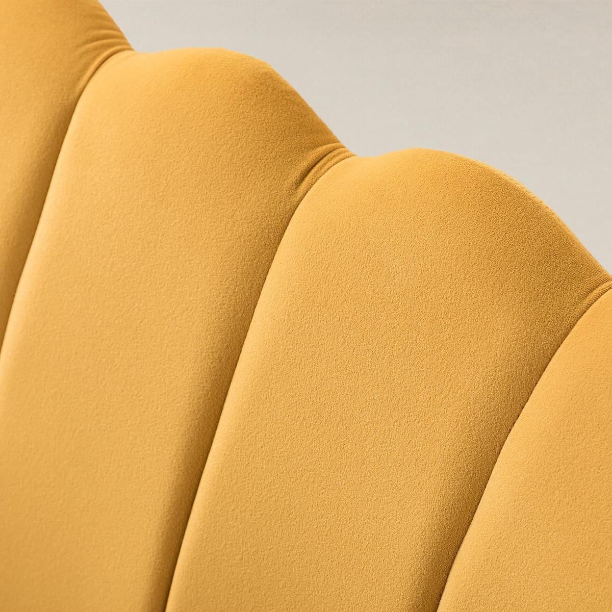 Ariel Velvet Bloom Loveseat - Modern Elegance with Floral Flair