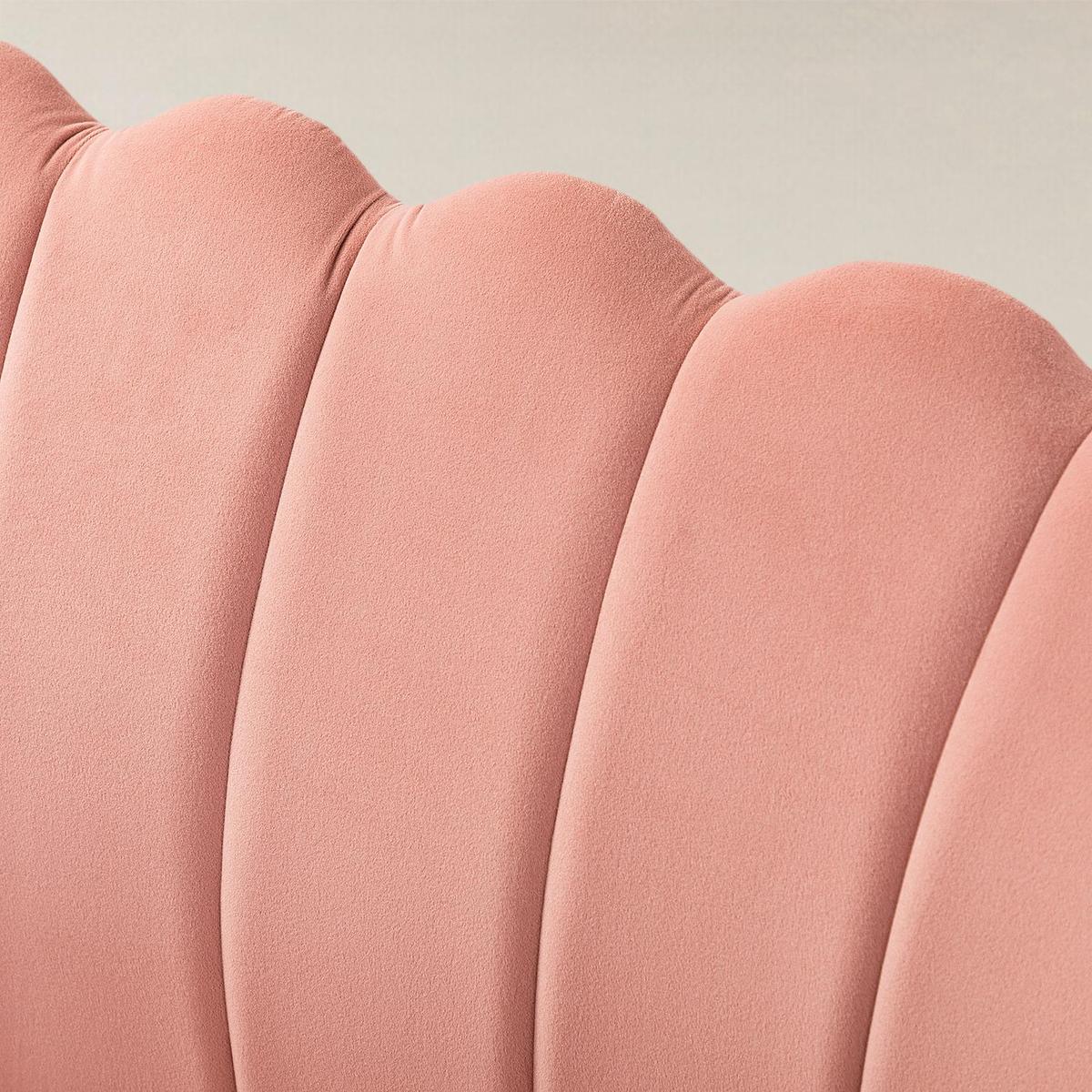 Ariel Velvet Bloom Loveseat - Modern Elegance with Floral Flair