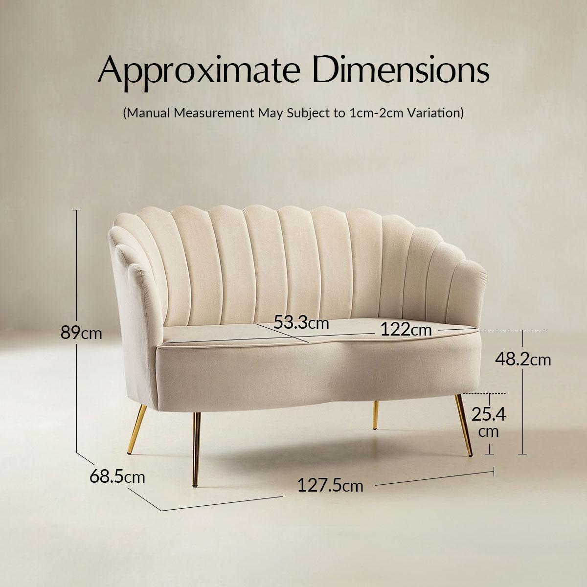 Ariel Velvet Bloom Loveseat - Modern Elegance with Floral Flair