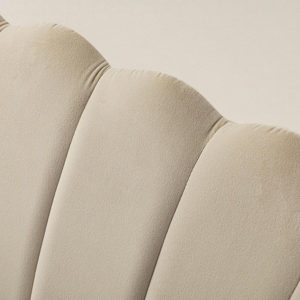 Ariel Velvet Bloom Loveseat - Modern Elegance with Floral Flair