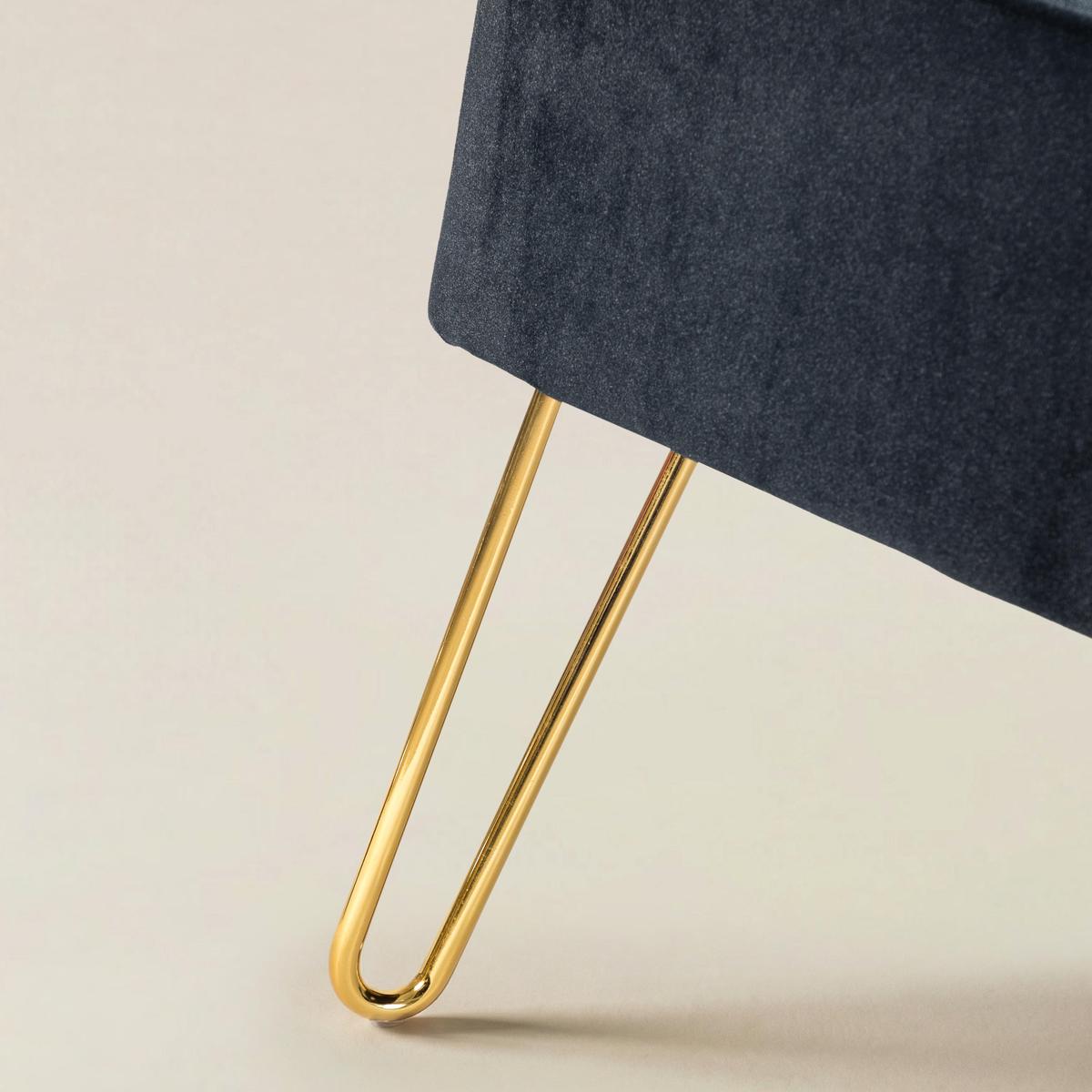 Ainhoa Velvet Loveseat with Hairpin Legs - HULALA HOME