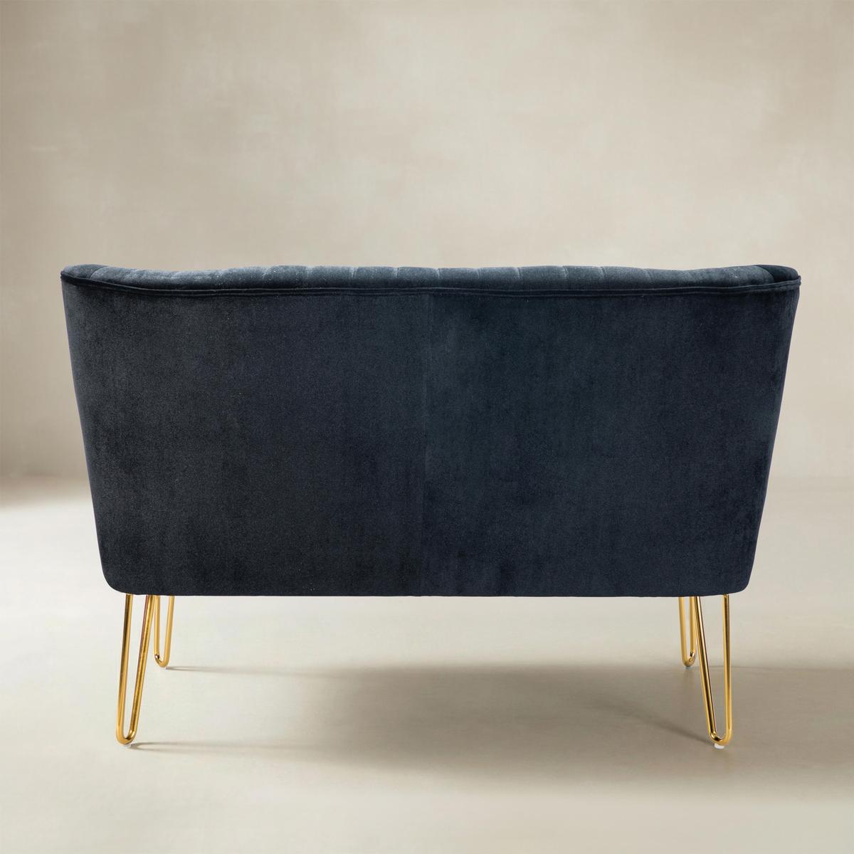 Ainhoa Velvet Loveseat with Hairpin Legs - HULALA HOME