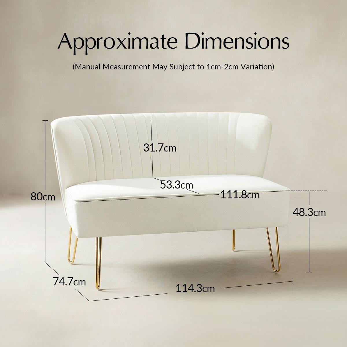 Ainhoa Velvet Loveseat with Hairpin Legs - HULALA HOME