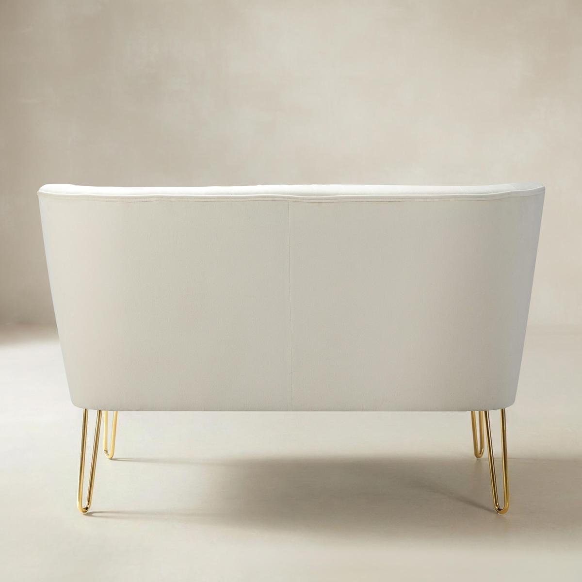 Ainhoa Velvet Mid-Century Modern Upholstered Loveseat with Hairpin Legs