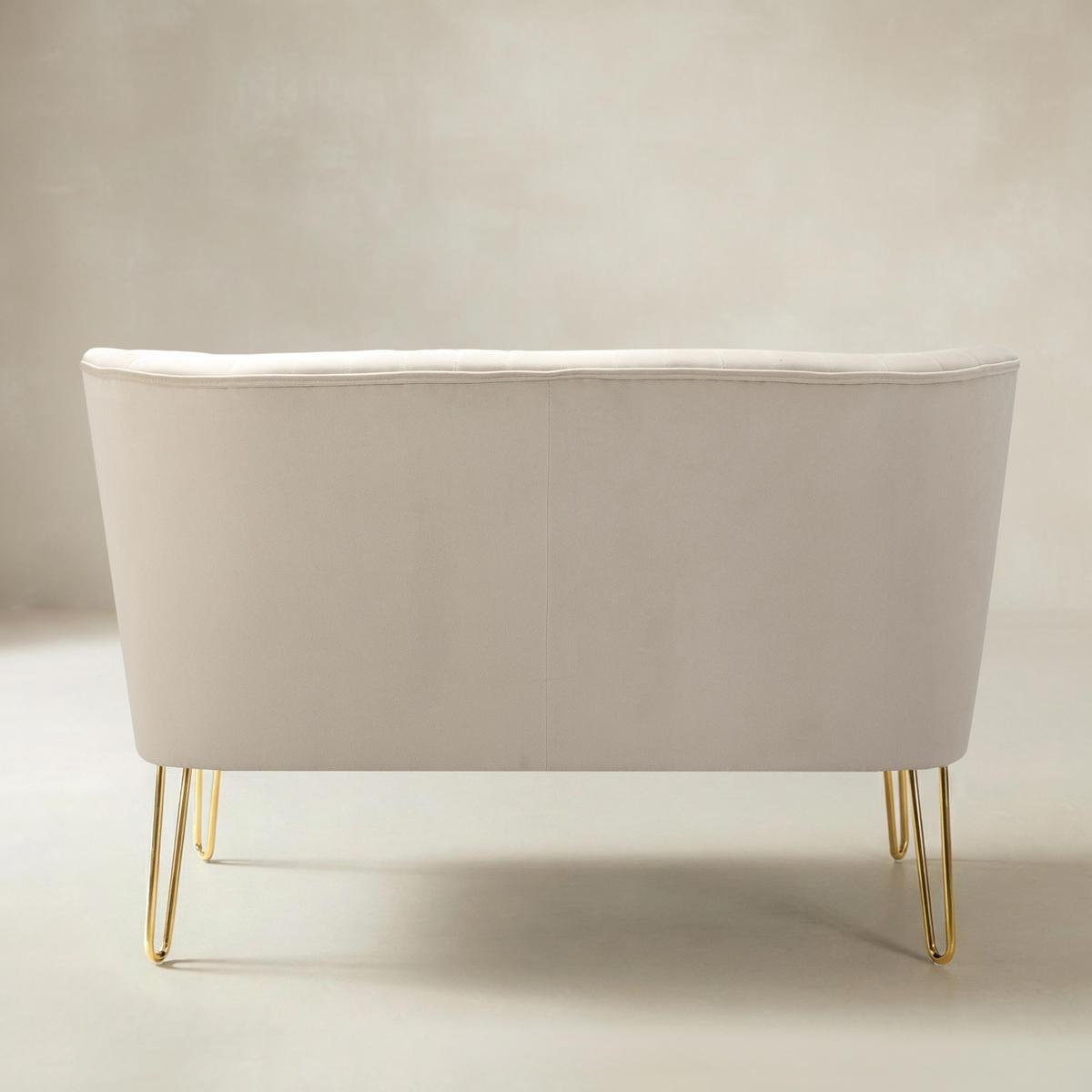 Ainhoa Velvet Mid-Century Modern Upholstered Loveseat with Hairpin Legs