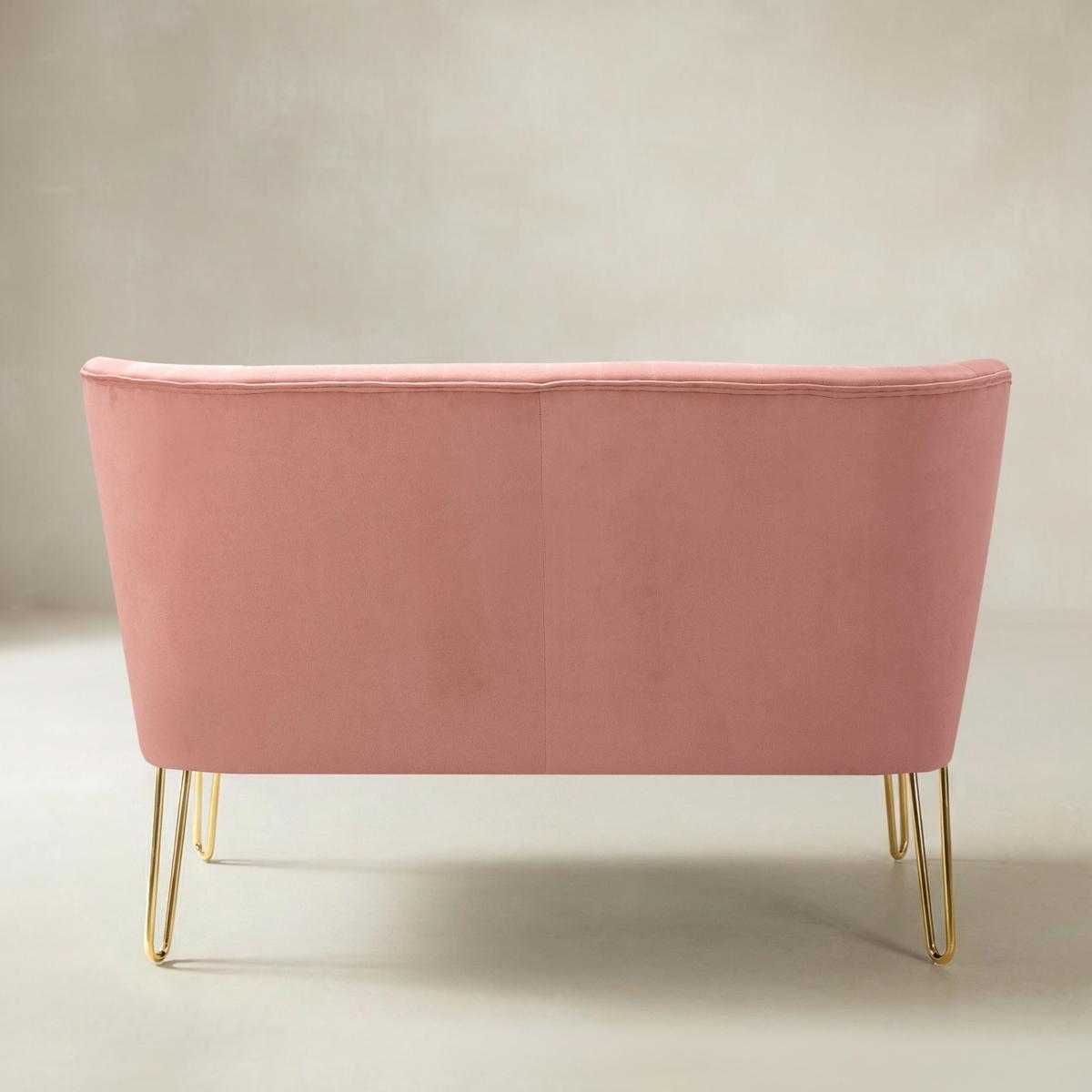 Ainhoa Velvet Loveseat with Hairpin Legs - HULALA HOME