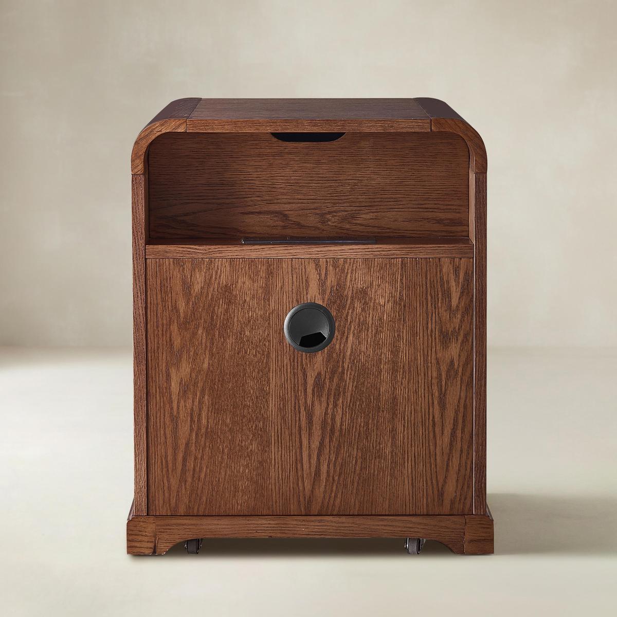 Baggio Modern 2-Drawer Filing Cabinet with Charging