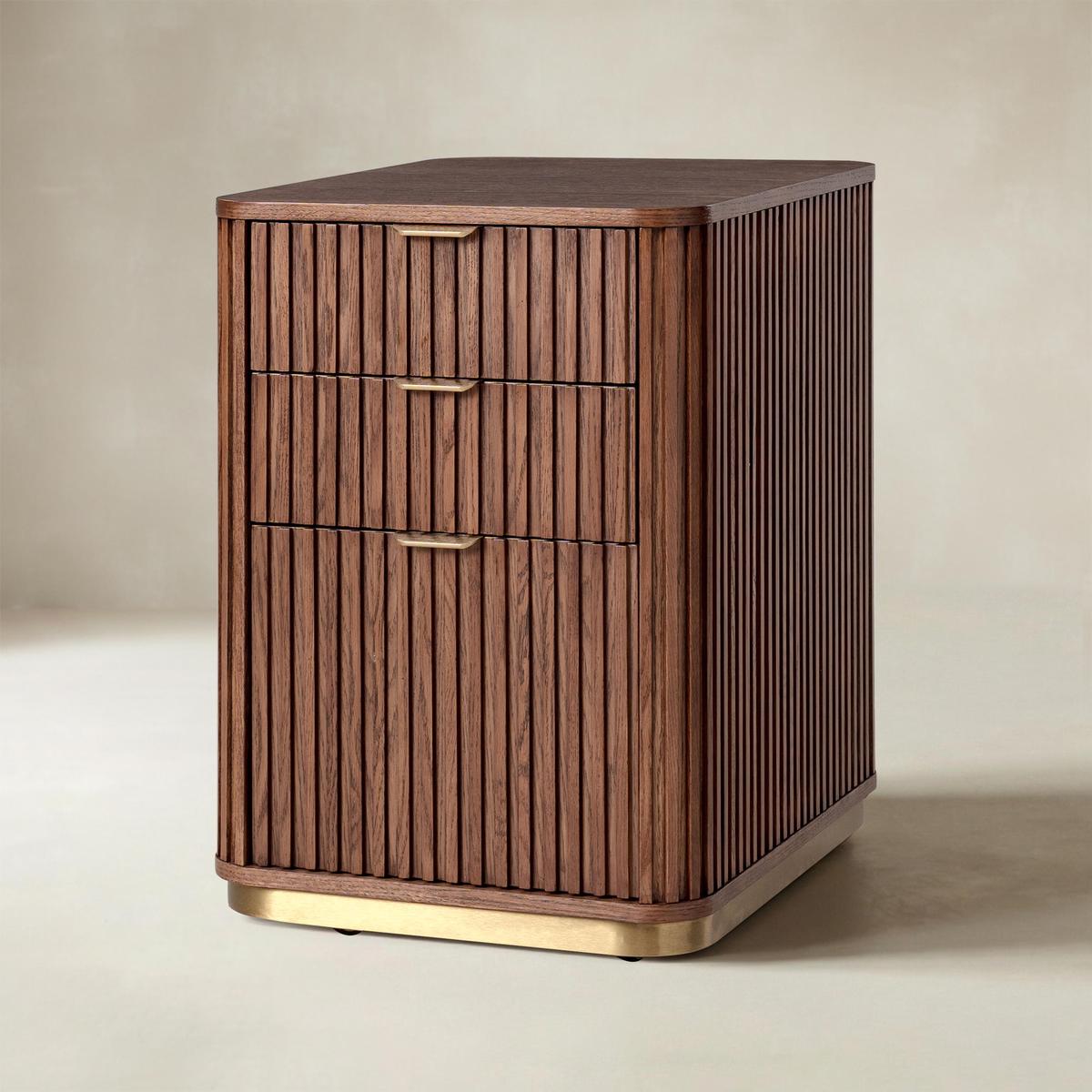 Mason Modern Fluted 3-Drawer Filing Cabinet