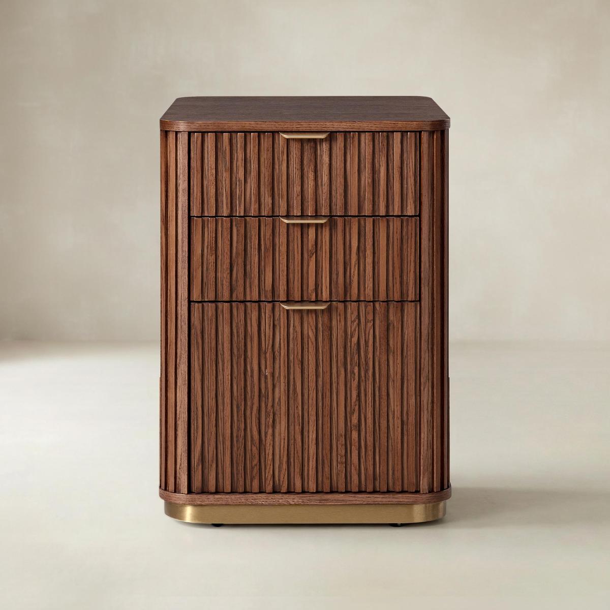 Mason Modern Fluted 3-Drawer Filing Cabinet