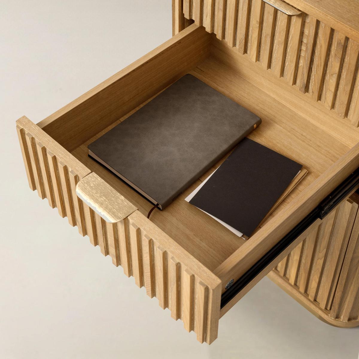 Mason Modern Fluted 3-Drawer Filing Cabinet