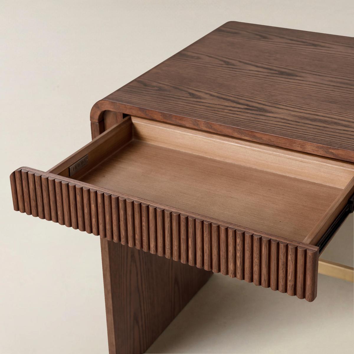 Baggio Modern Fluted Home Office Desk