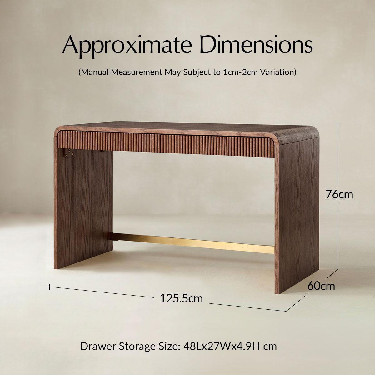 Baggio Modern Fluted Home Office Desk