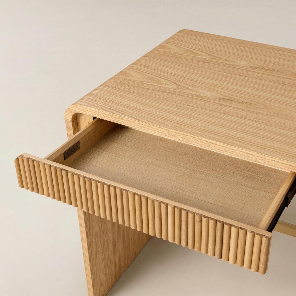 Baggio Modern Fluted Home Office Desk