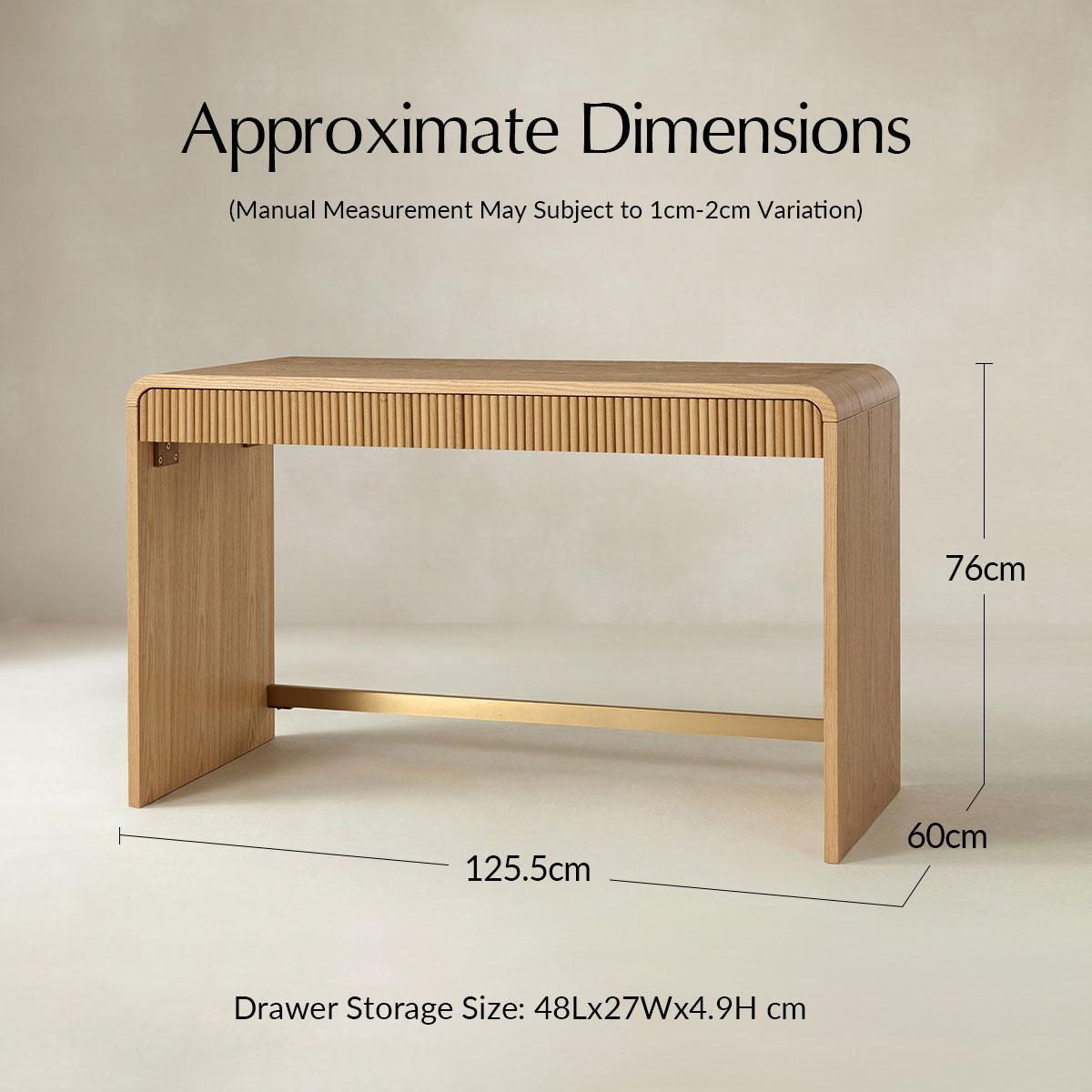 Baggio Modern Fluted Home Office Desk