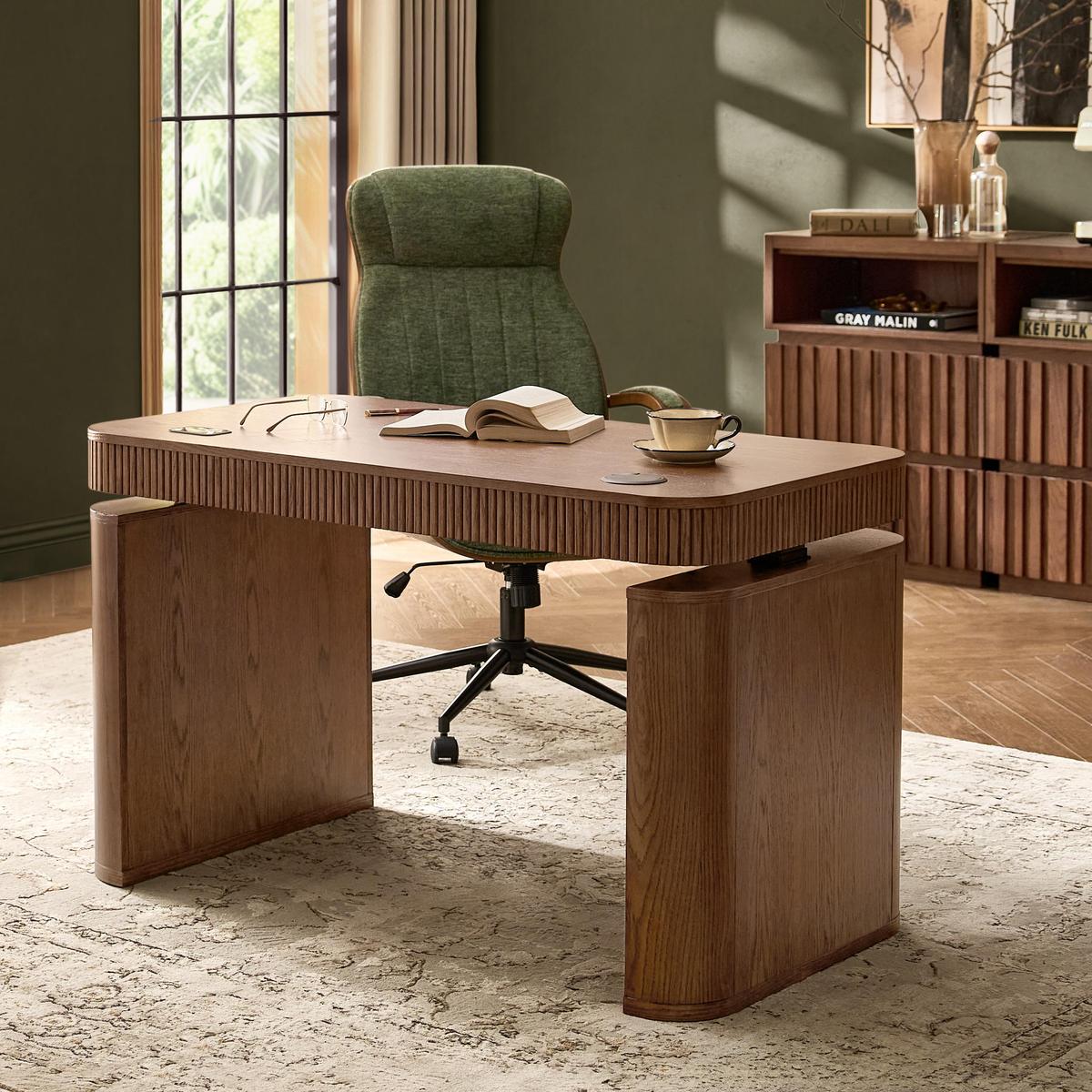 Baggio Modern Electric Adjustable Standing Desk with Cable Management